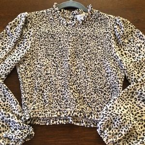 EUC Nectar Leopard Crop Top